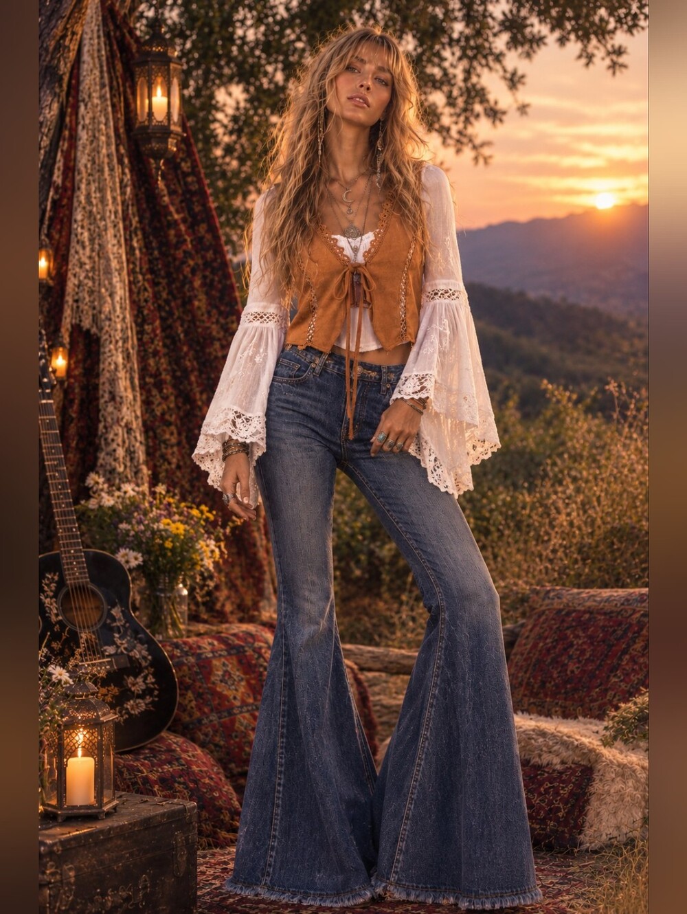 #9 Women’s High-Rise Flared Jeans - Blue